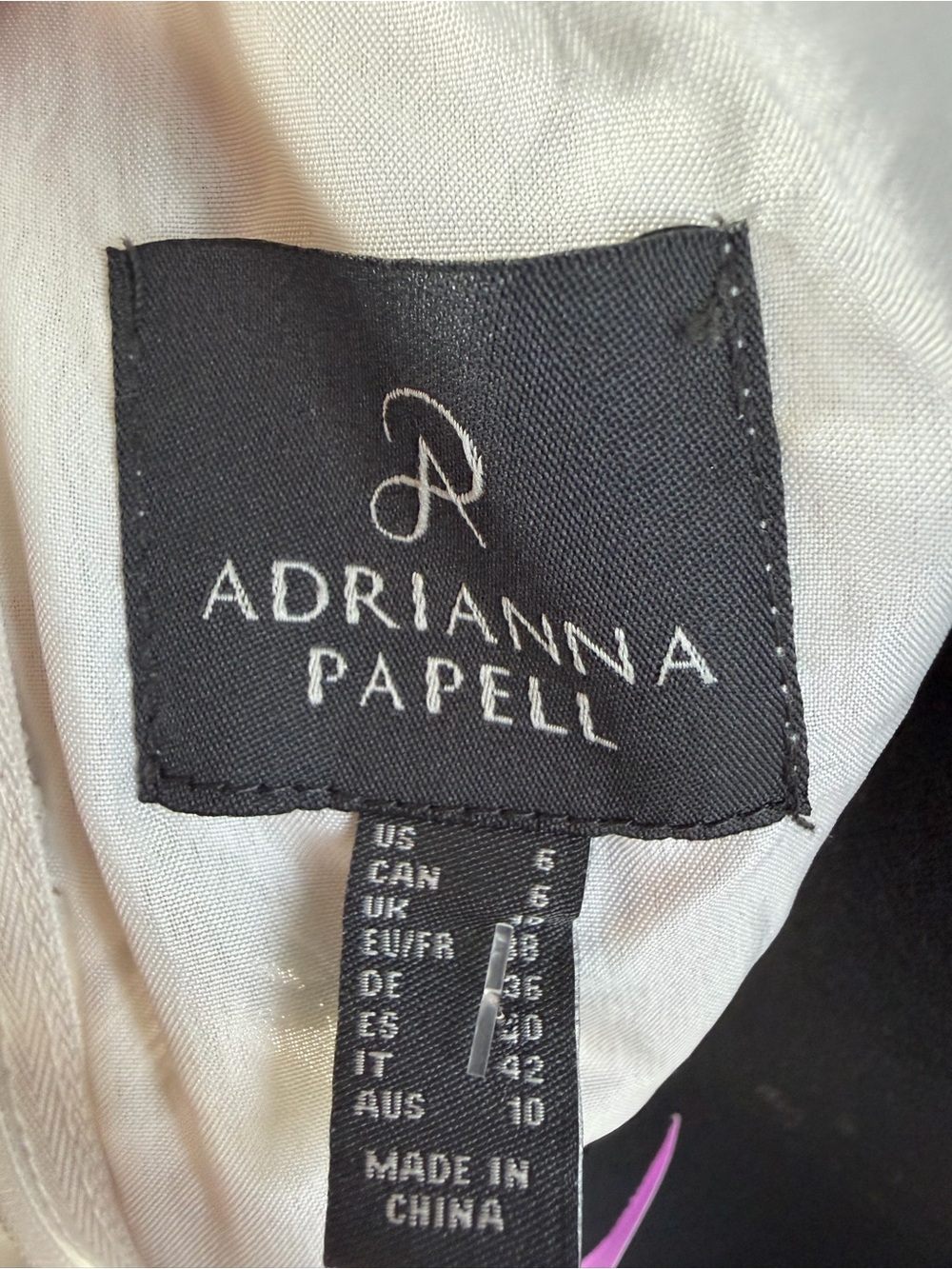 Adrianna Papell Ivory Midi Dress with Gold Floral Embroidery - Picture 9 of 10